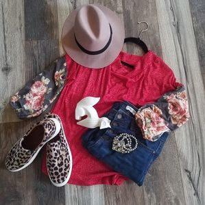 Floral long sleeve top
